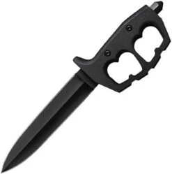 Cold Steel CS80NTP Chaos Double Edge, 7.5" SK-5 Carbon Steel Plain Blade, Aluminum Handle, Secure-Ex® Sheath