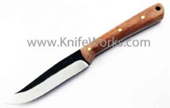 Condor Tavian Knife, Carbon Steel Blade, Hardwood Handle, W/ Leather Sheath