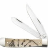 Case Poker Family "Card Hand" Smooth Natural Bone Trapper